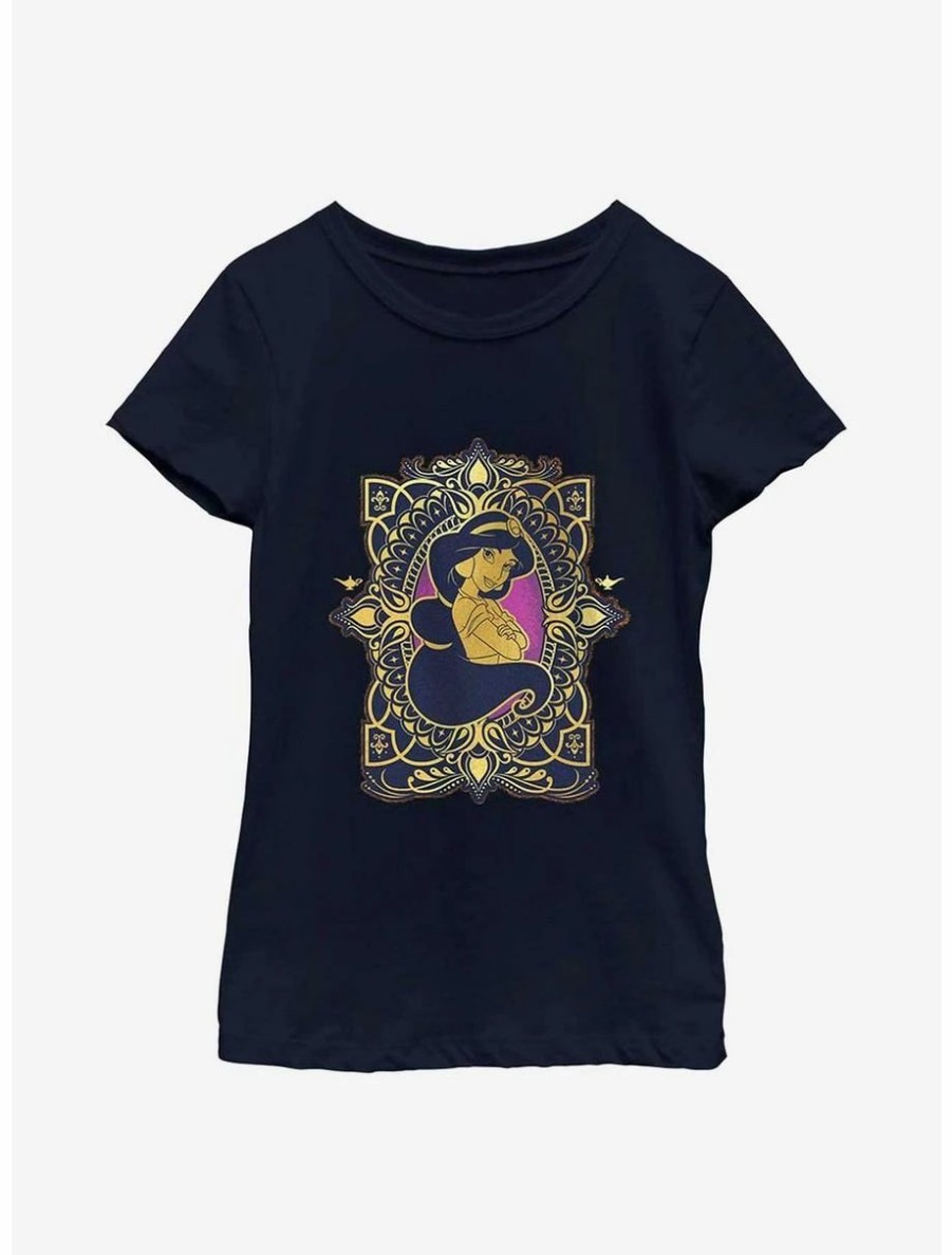 Youth | * Boxlunch Disney Aladdin 30Th Anniversary Jasmine Badge Youth Girls T-Shirt