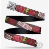 Accessories | * Boxlunch Disney Cruella Rebel Heart Patches Collage Youth Seatbelt Belt