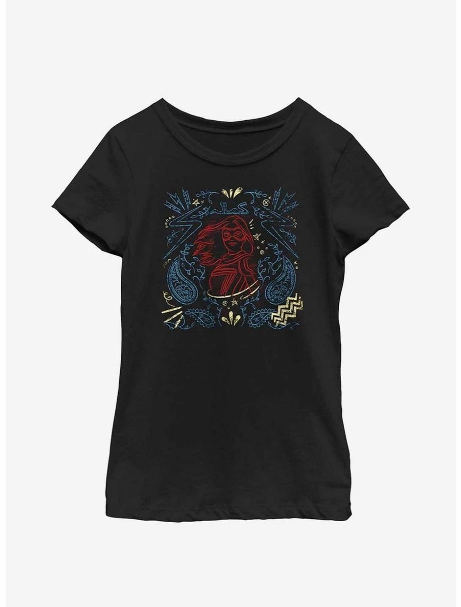 Youth | * Boxlunch Marvel Ms. Marvel Line Drawing Youth Girls T-Shirt