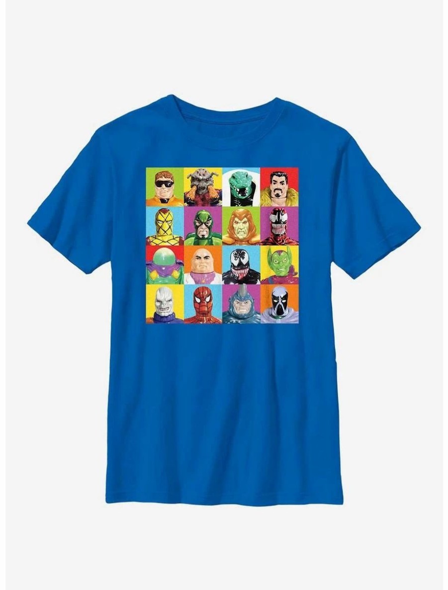 Youth | * Boxlunch Marvel Spider-Man Action Figures Grid Youth T-Shirt