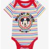 Infant | * Disney Mickey Mouse Oh Boy Striped Infant One-Piece Boxlunch Exclusive