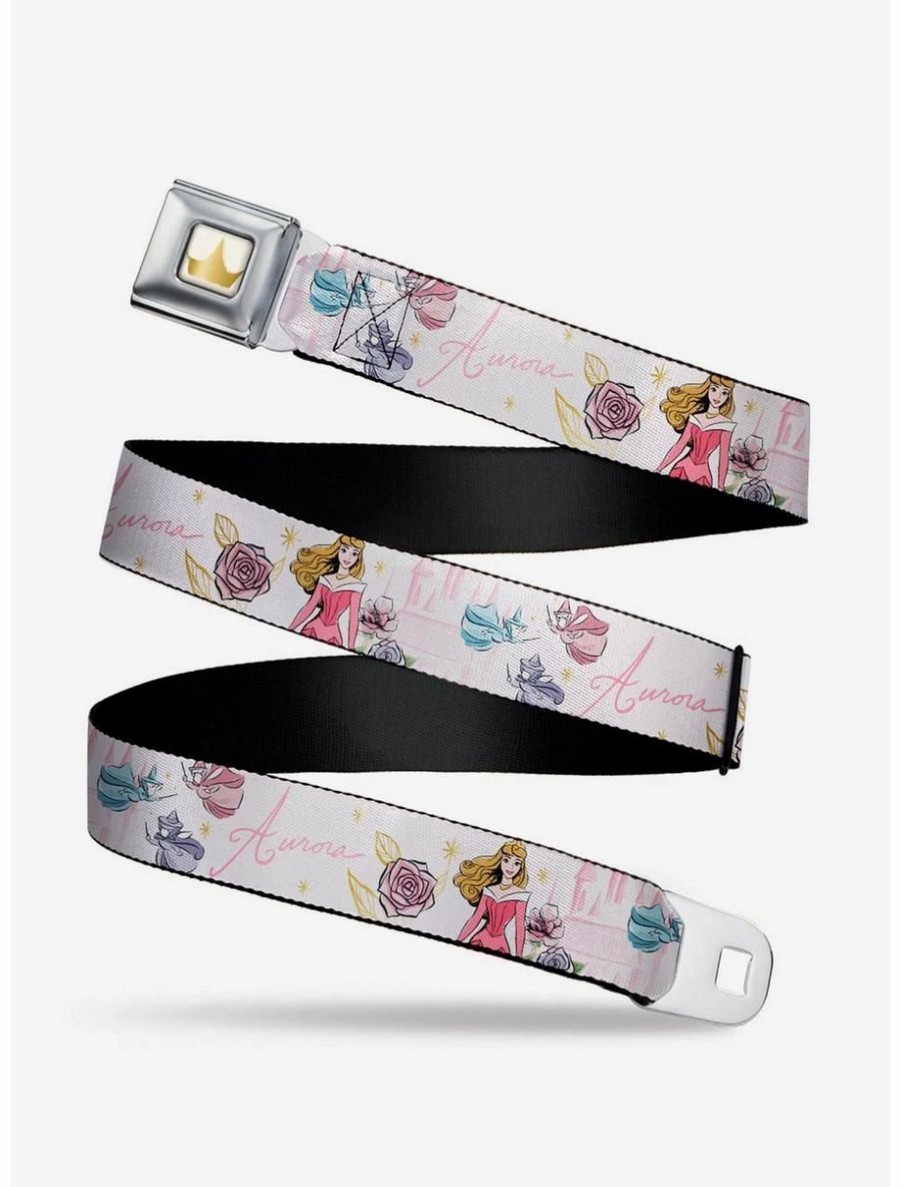 Accessories | * Boxlunch Disney Sleeping Beauty Aurora And Fairy Godmothers Youth Seatbelt Belt