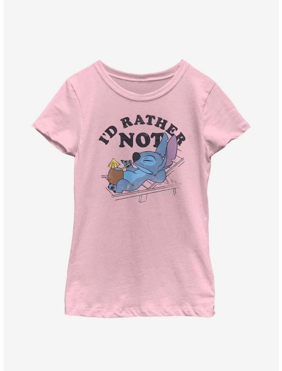 Youth | * Boxlunch Disney Lilo & Stitch I'D Rather Not Youth Girls T-Shirt