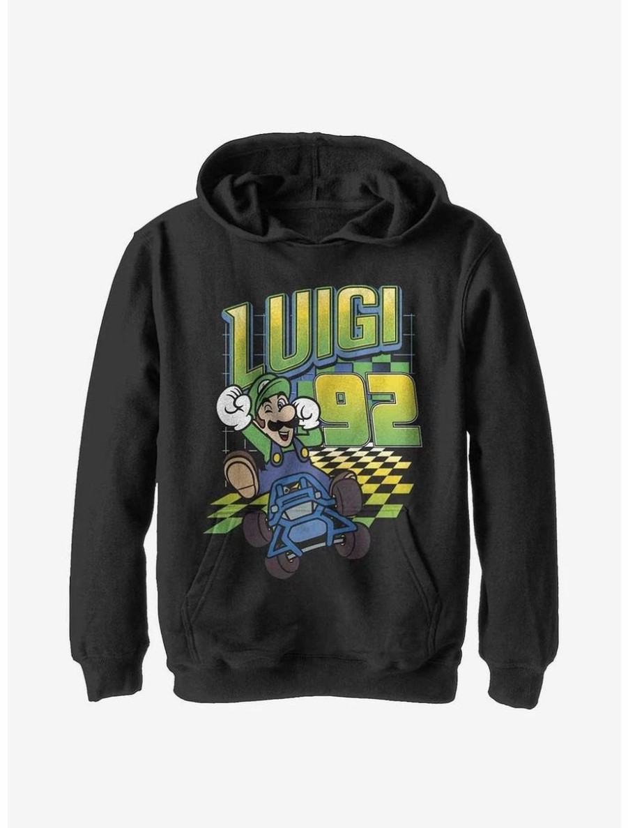 Youth | * Boxlunch Nintendo Mario Kart Luigi '92 Youth Hoodie