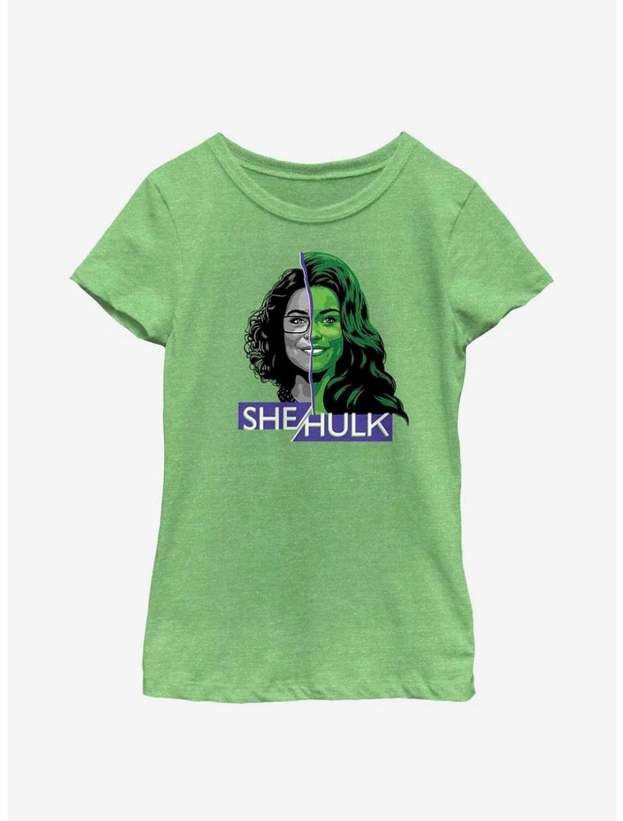 Youth | * Boxlunch Marvel She-Hulk Face Split Youth Girls T-Shirt