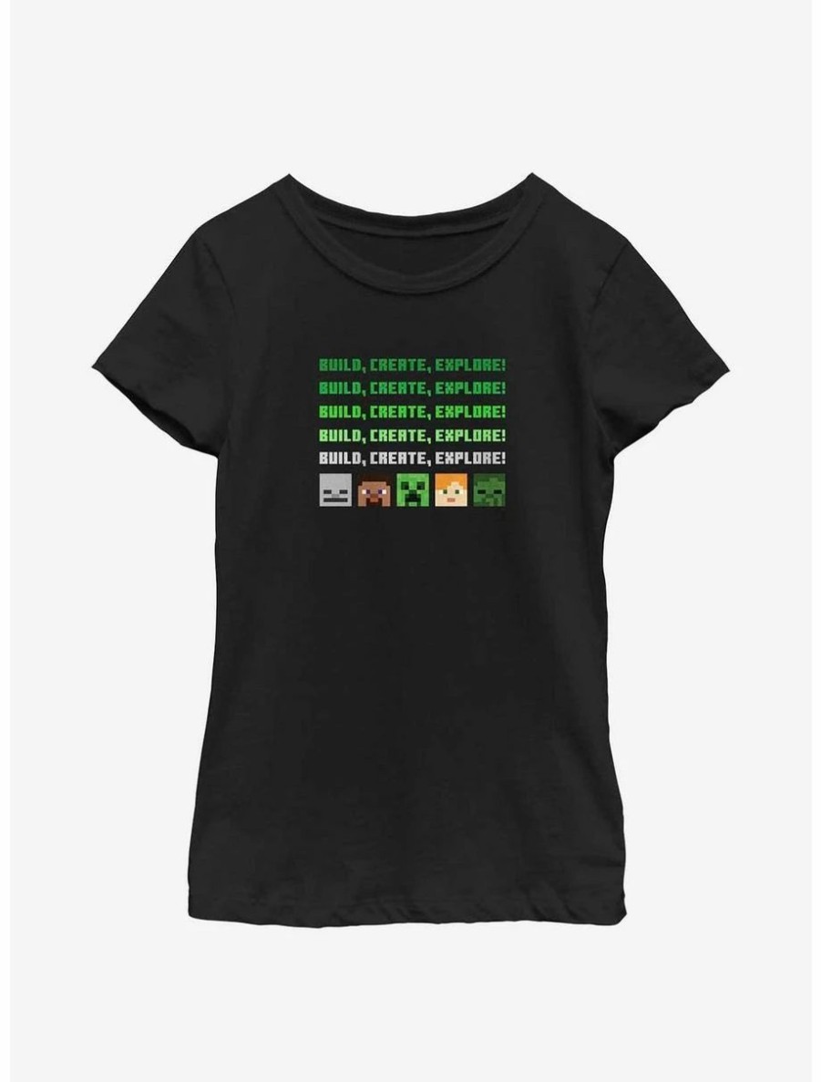 Youth | * Boxlunch Minecraft Just One More Block Mode Youth Girls T-Shirt