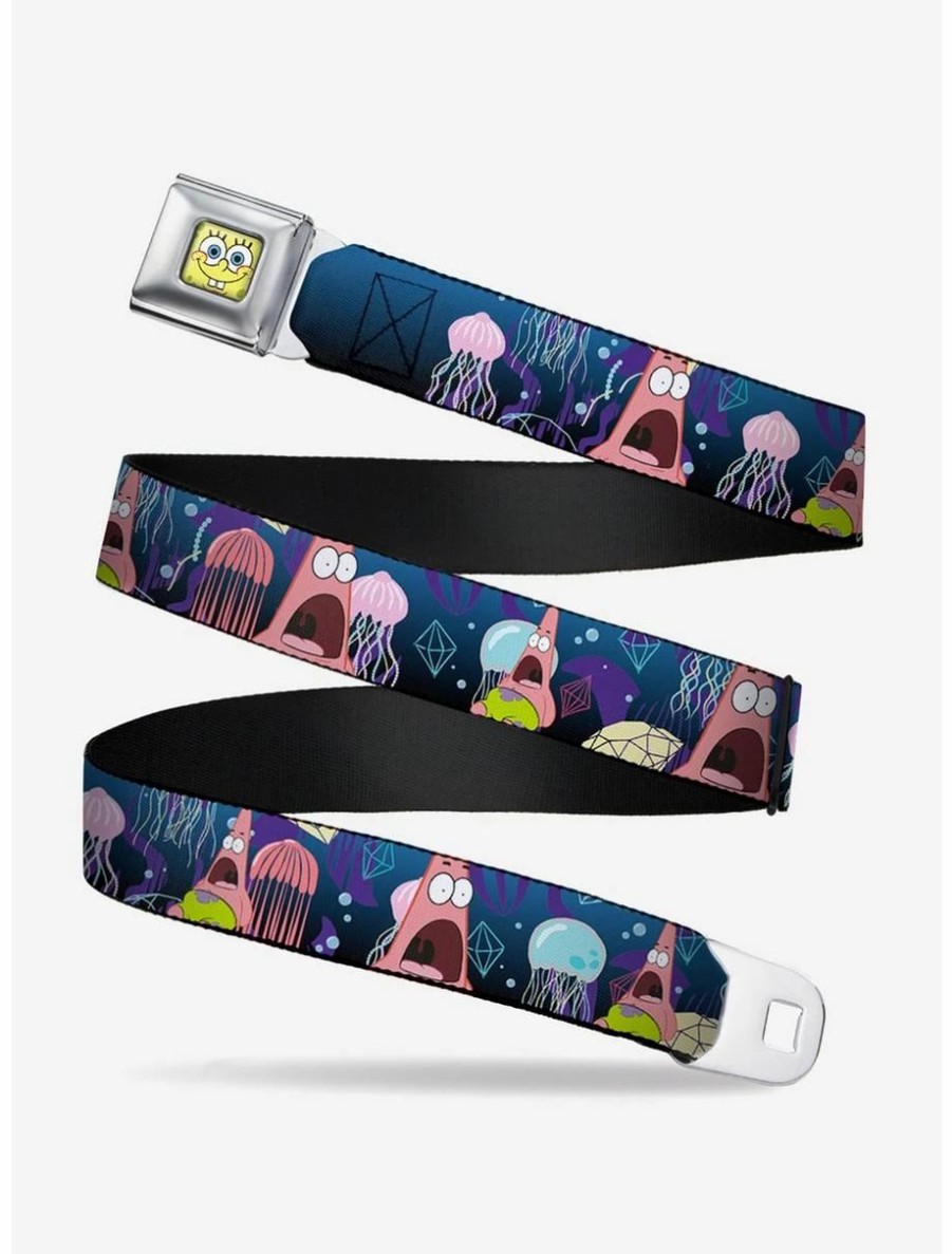 Accessories | * Boxlunch Spongebob Squarepants Surprised Patrick Starfish Jellyfish Youth Seatbelt Belt