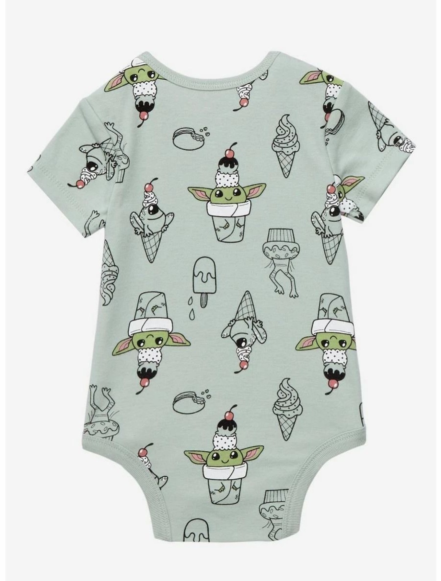 Infant | * Star Wars The Mandalorian Grogu Ice Cream Allover Print Infant One-Piece Boxlunch Exclusive