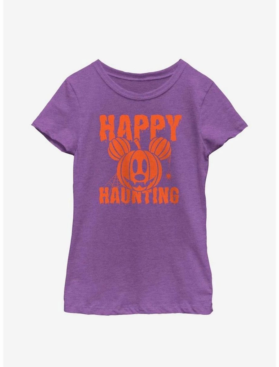 Youth | * Boxlunch Disney Mickey Mouse Happy Haunting Pumpkin Youth Girls T-Shirt