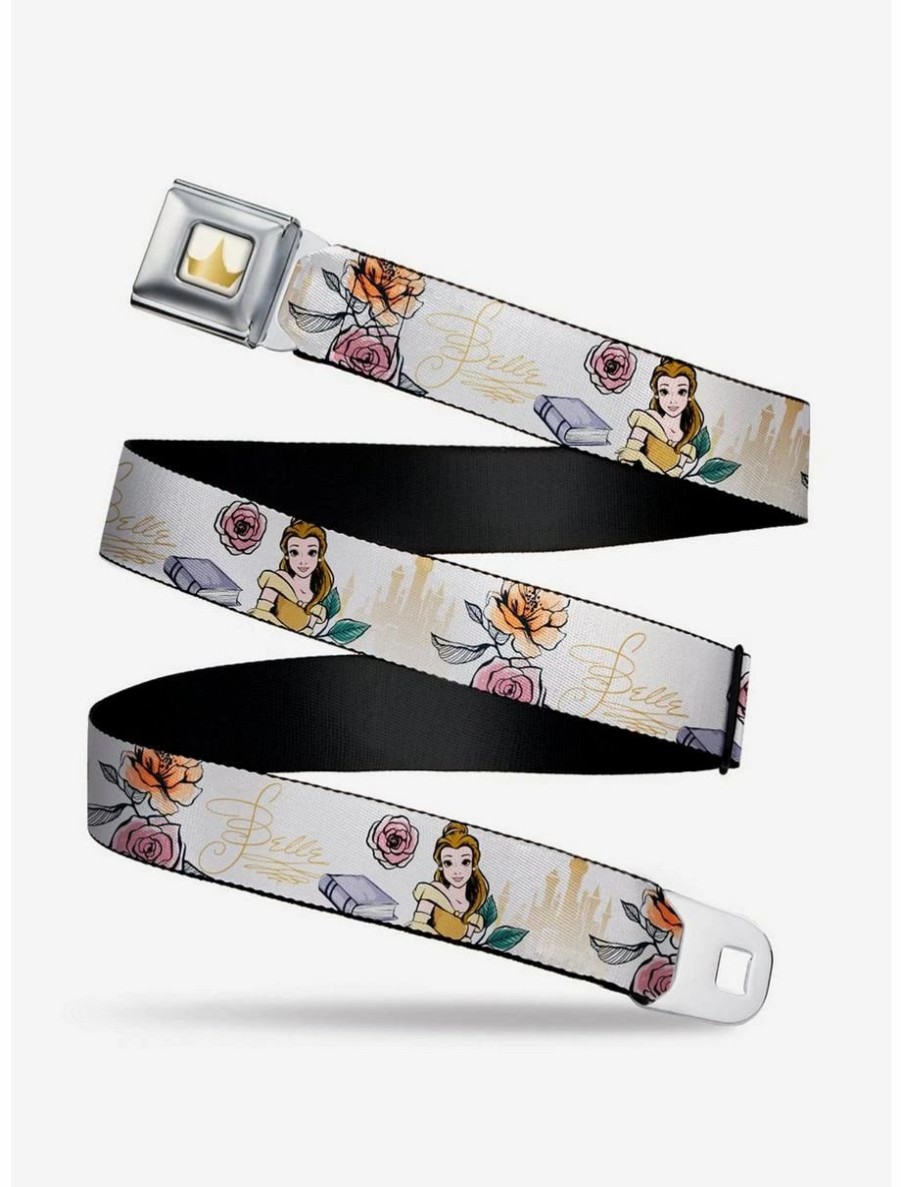 Accessories | * Boxlunch Disney Beauty And The Beast Belle Flowers Youth Seatbelt Belt