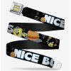 Accessories | * Boxlunch Spongebob Squarepants Krabby Patty Nice Buns Youth Seatbelt Belt