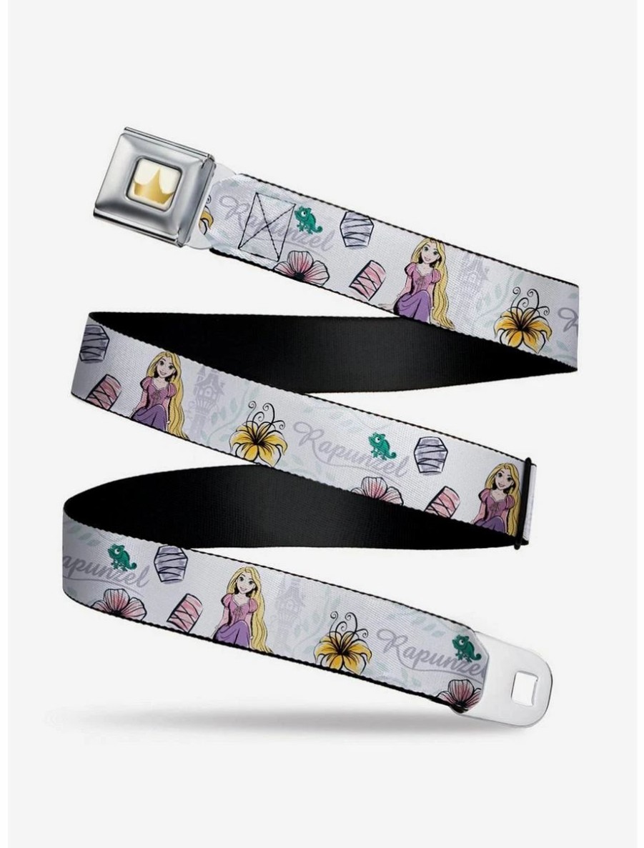 Accessories | * Boxlunch Disney Tangled Rapunzel Castle With Pascual Floral Youth Seatbelt Belt