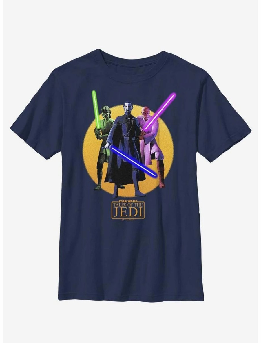 Youth | * Boxlunch Star Wars: Tales Of The Jedi Count Dooku, Qui-Gon Jinn, And Mace Windu Youth T-Shirt