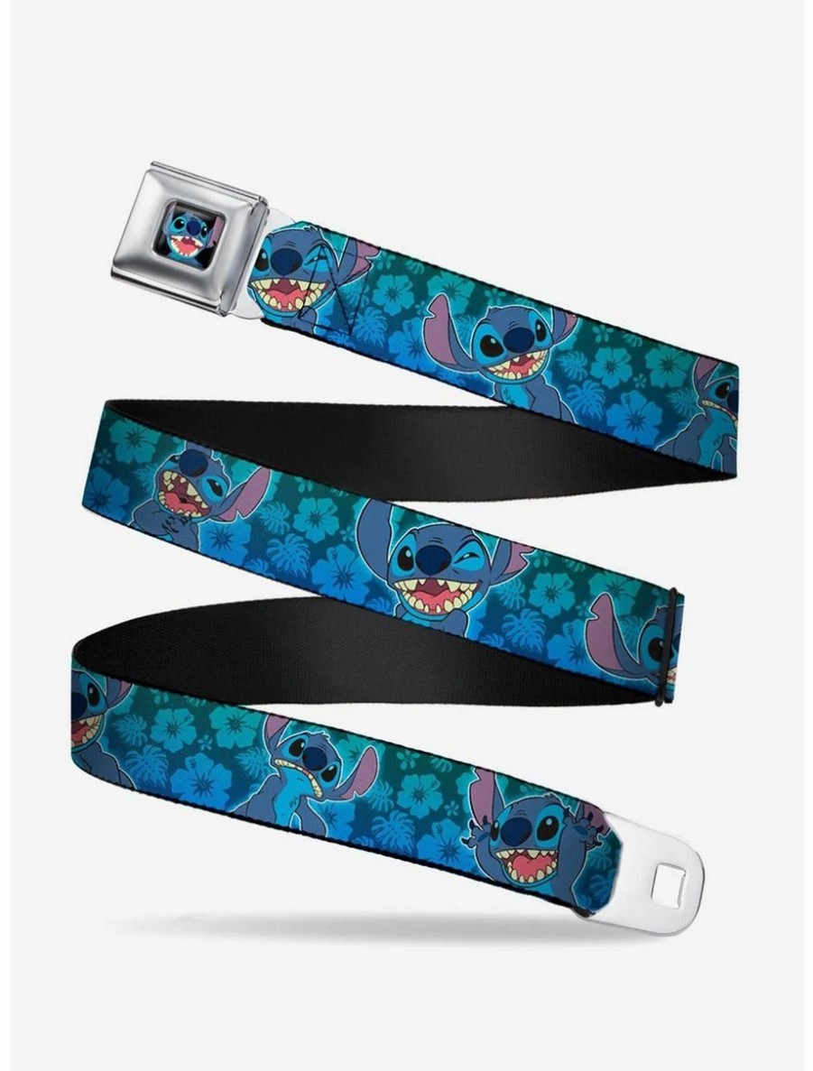 Accessories | * Boxlunch Disney Lilo & Stitch Expressions Hibiscus Collage Youth Seatbelt Belt