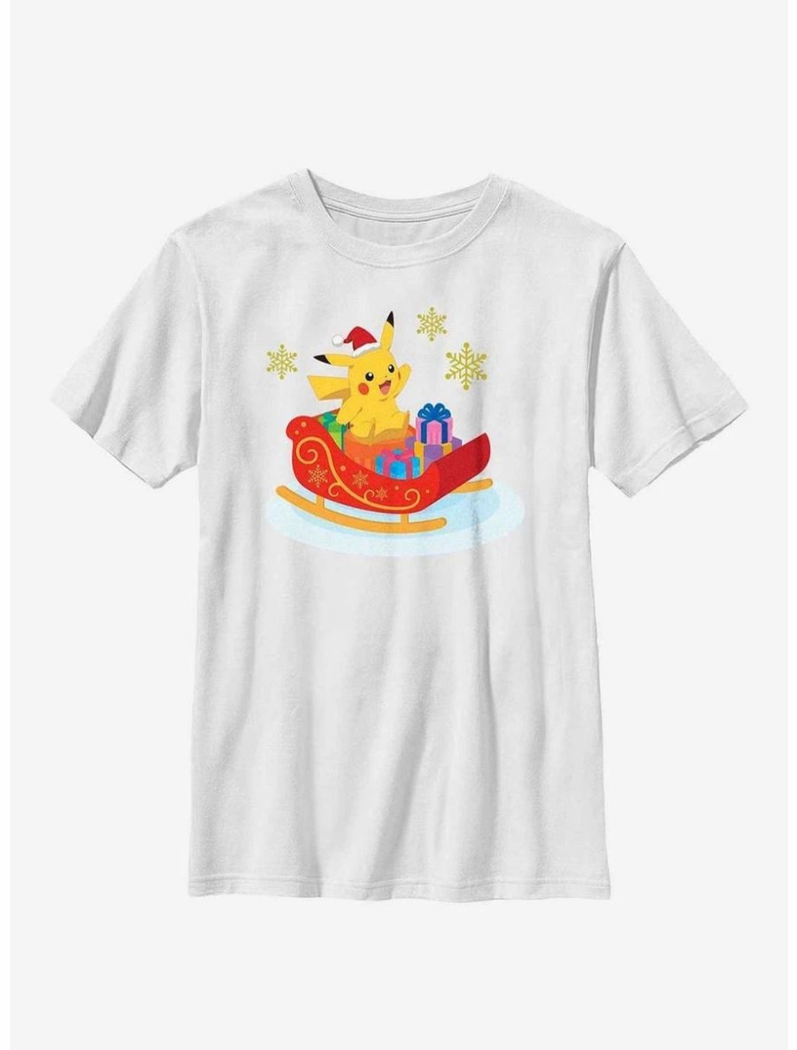 Youth | * Boxlunch Pokemon Pikachu Christmas Ride Youth T-Shirt