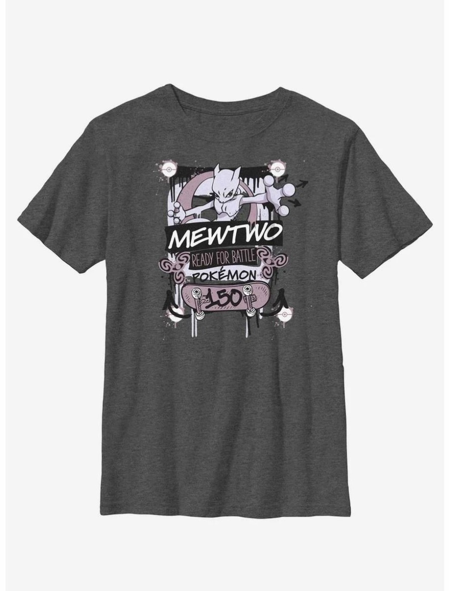 Youth | * Boxlunch Pokemon Mewtwo Ready For Battle Youth T-Shirt