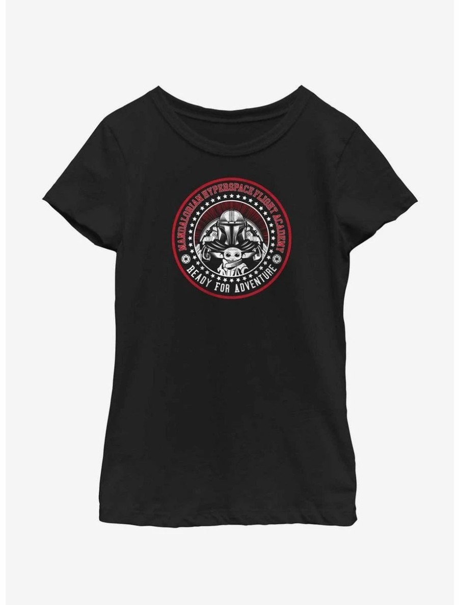 Youth | * Boxlunch Star Wars The Mandalorian Hyperspace Flight Academy Badge Youth Girls T-Shirt