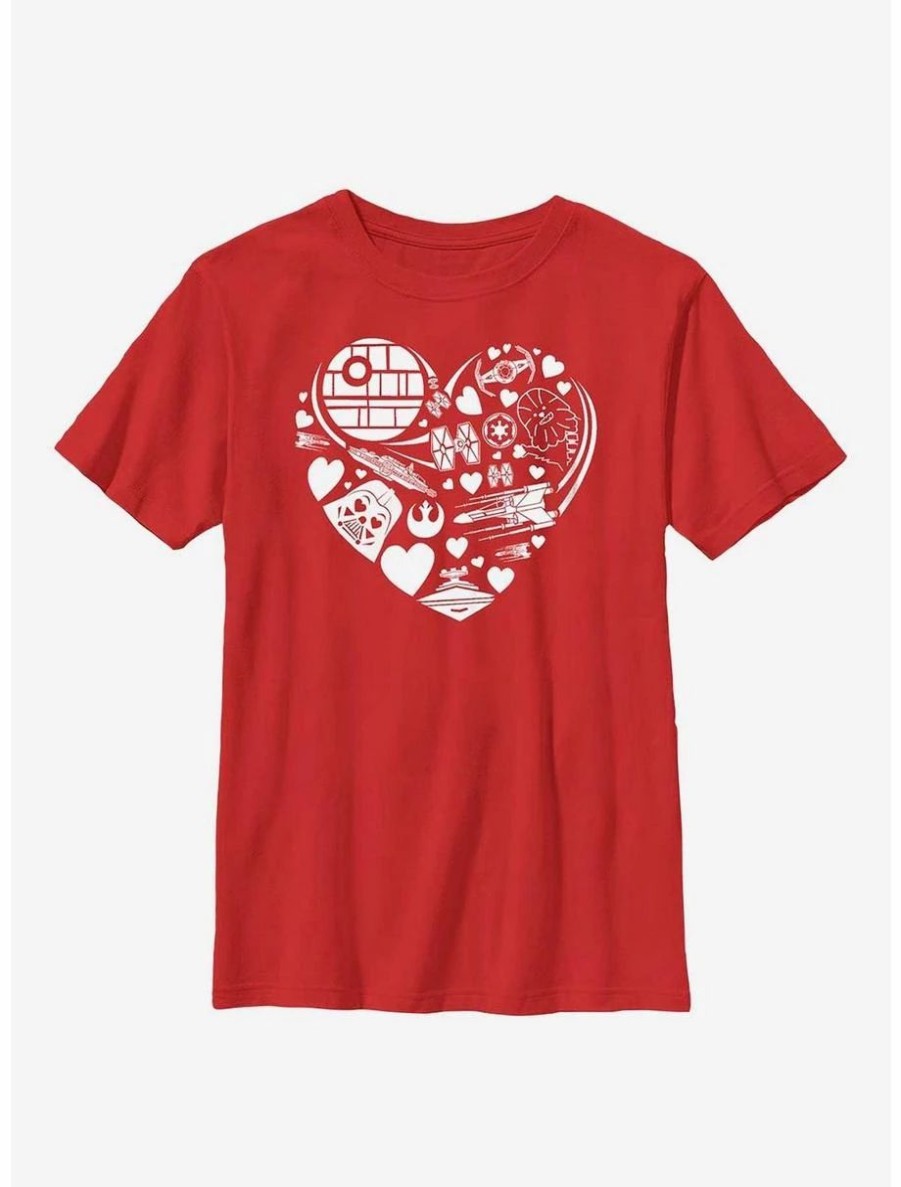 Youth | * Boxlunch Star Wars Heart Ships Icons Youth T-Shirt