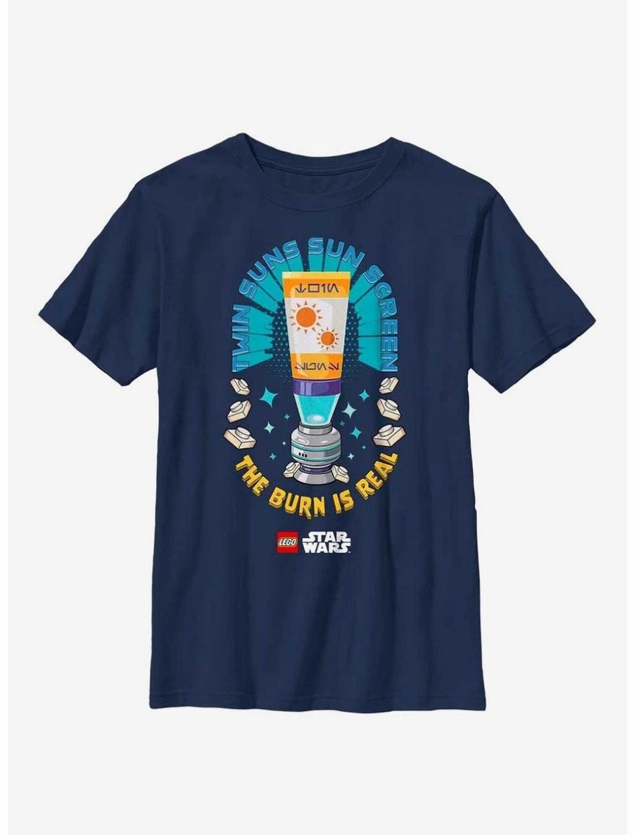 Youth | * Boxlunch Lego Star Wars Twin Suns Sun Screen The Burn Is Real Youth T-Shirt