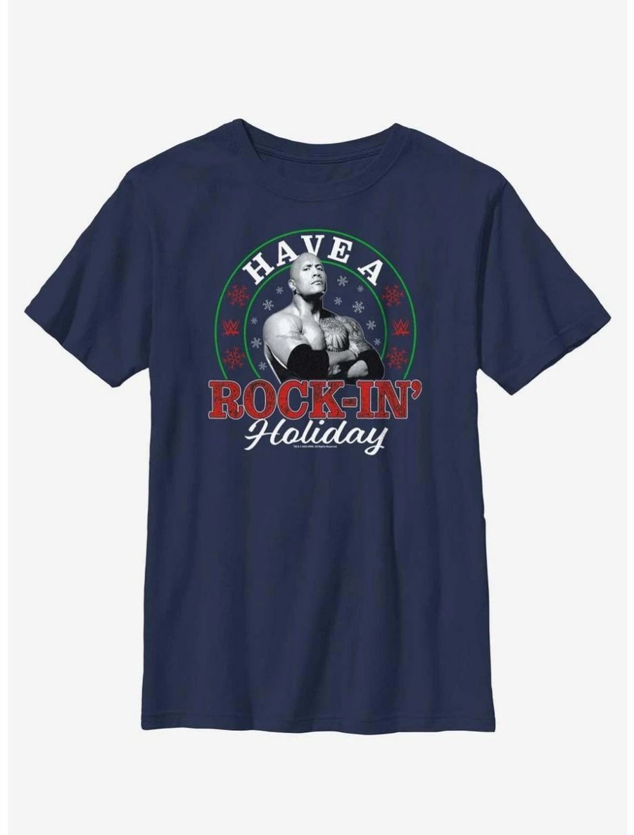 Youth | * Boxlunch Wwe Have A Rock-In' Holiday Youth T-Shirt