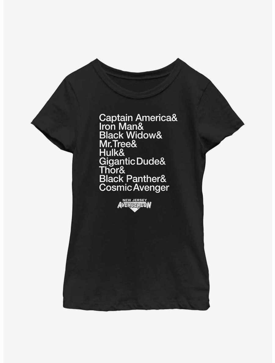 Youth | * Boxlunch Marvel Ms. Marvel Name List Avengercon Youth Girls T-Shirt