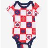 Infant | * Marvel Spider-Man Retro Checkered Infant One-Piece Boxlunch Exclusive