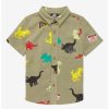 Toddler | * Jurassic Park Dinosaurs Allover Print Toddler Woven Button-Up Boxlunch Exclusive