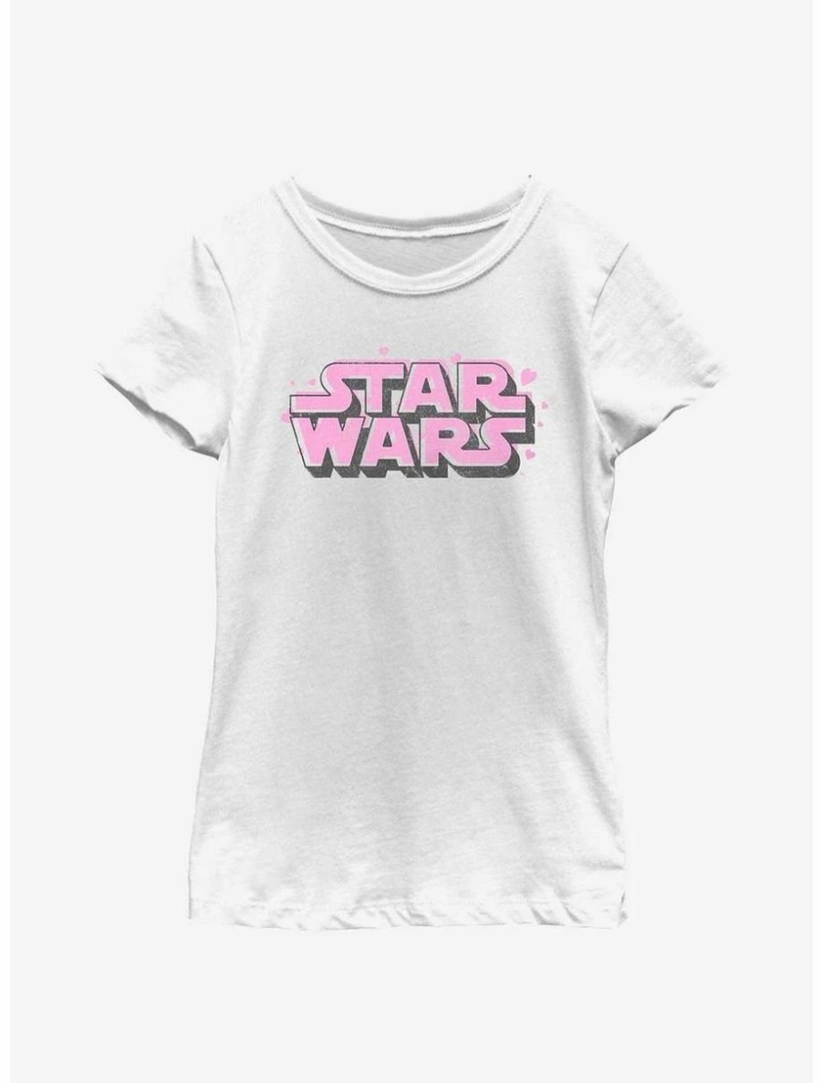 Youth | * Boxlunch Star Wars Floating Hearts Logo Youth Girls T-Shirt