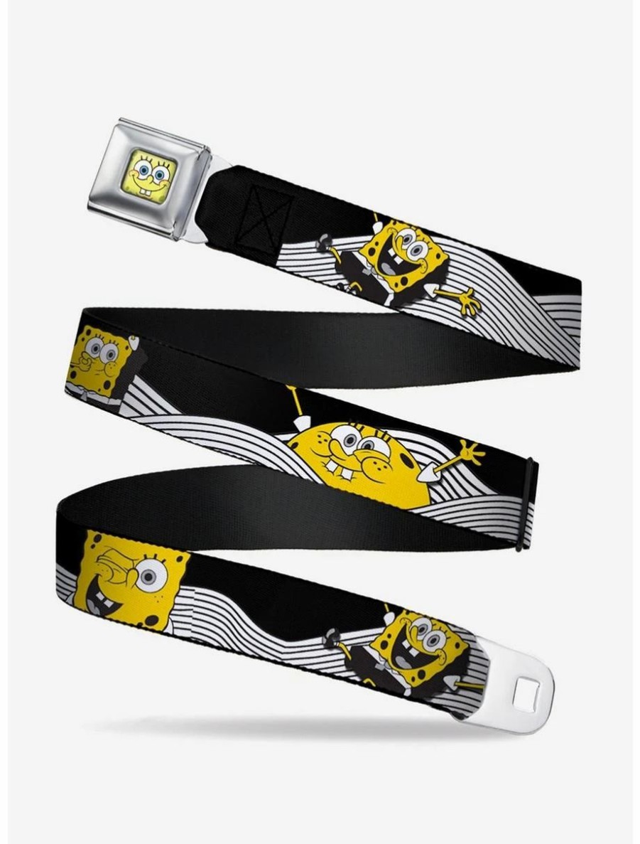 Accessories | * Boxlunch Spongebob Squarepants Action Poses Wave Youth Seatbelt Belt