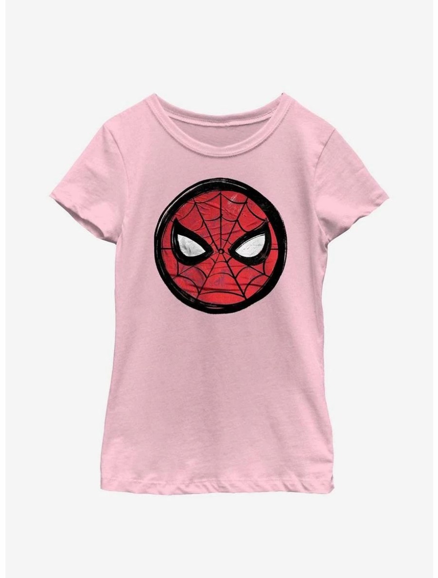 Youth | * Boxlunch Marvel Spider-Man Sketched Mask Icon Youth Girls T-Shirt