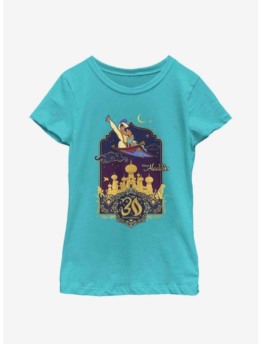 Youth | * Boxlunch Disney Aladdin 30Th Anniversary Aladdin & Jasmine Flying Carpet Youth Girls T-Shirt