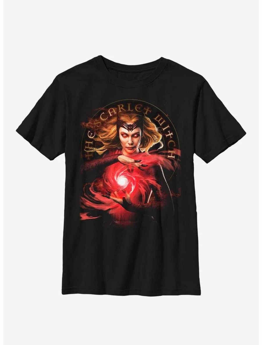 Youth | * Boxlunch Marvel Doctor Strange In The Multiverse Of Madness The Scarlet Witch Dark Side Youth T-Shirt