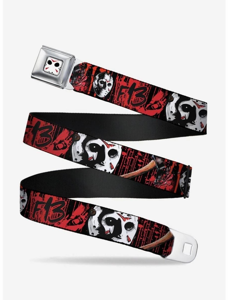 Accessories | * Boxlunch Friday The 13Th Jason Mask 4 Axe Blood Splatter Youth Seatbelt Belt