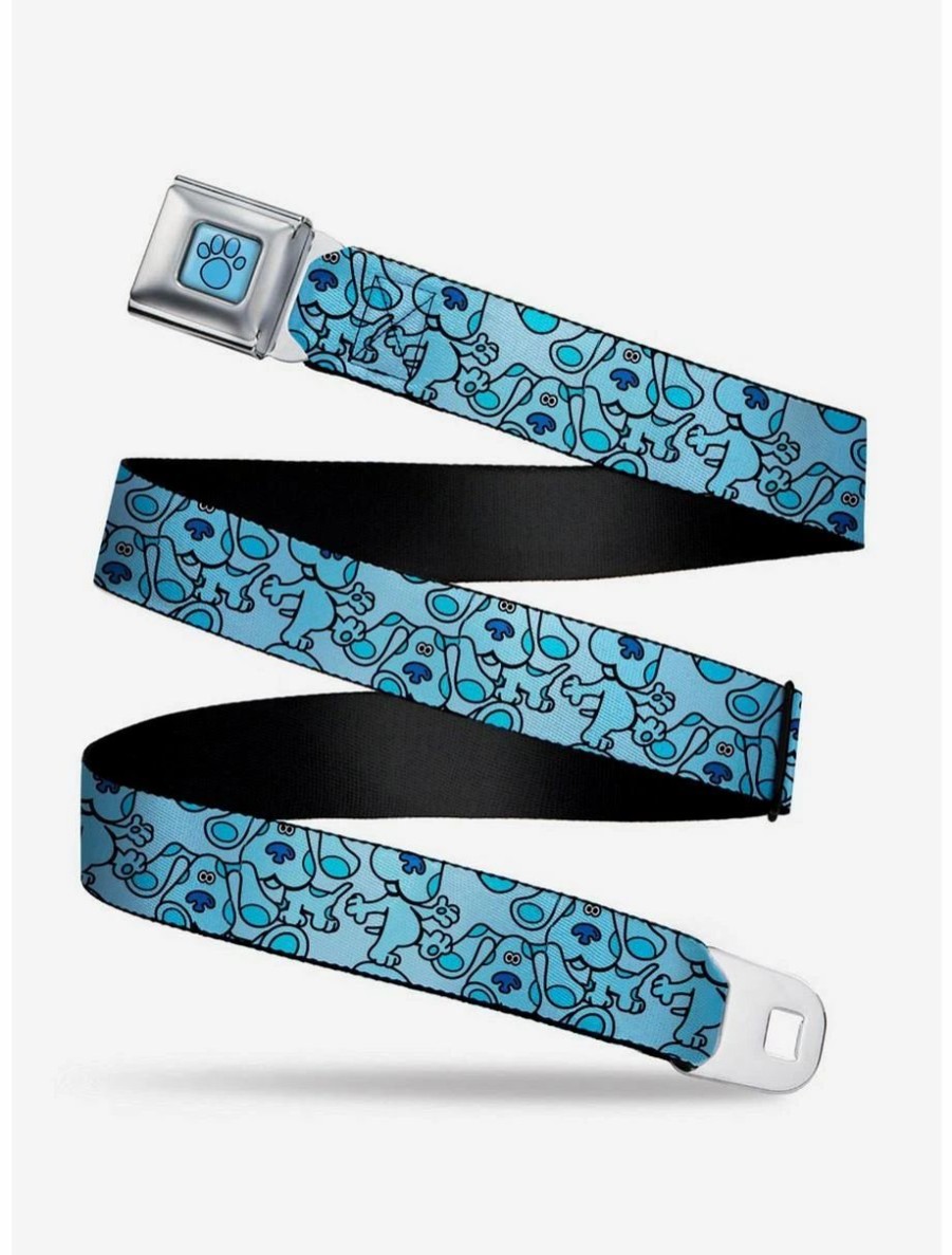 Accessories | * Boxlunch Blue'S Clues Blue Poses Scattered Youth Seatbelt Belt