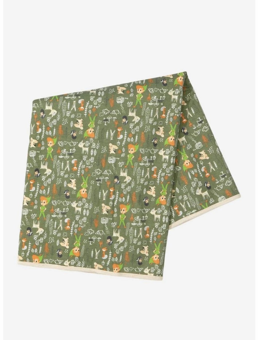 Accessories | * Disney Peter Pan Chibi Characters Allover Print Swaddle Blanket Boxlunch Exclusive