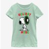 Youth | * Boxlunch Peanuts Holiday Mode Snoopy Wreath Youth Girls T-Shirt