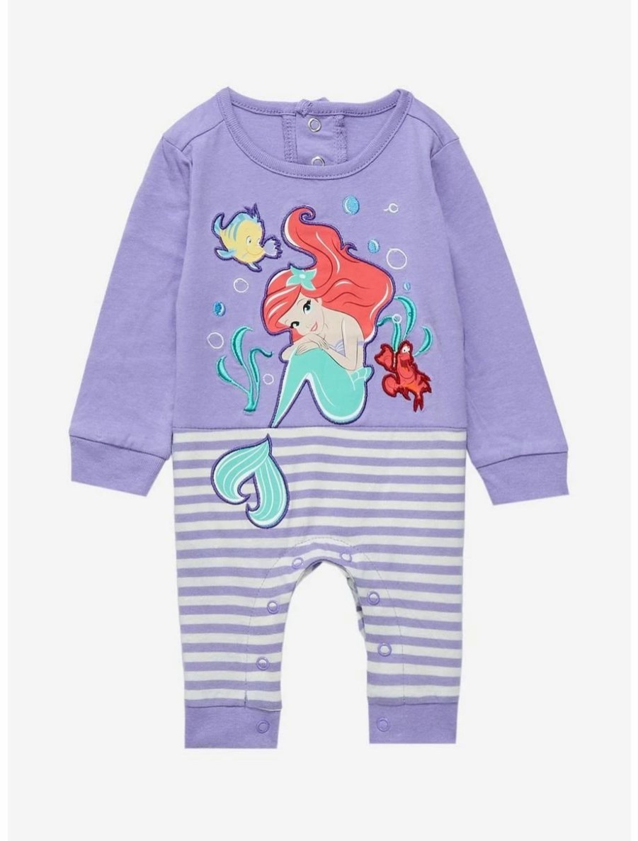 Infant | * Disney The Little Mermaid Ariel & Friends Striped Infant One-Piece Boxlunch Exclusive