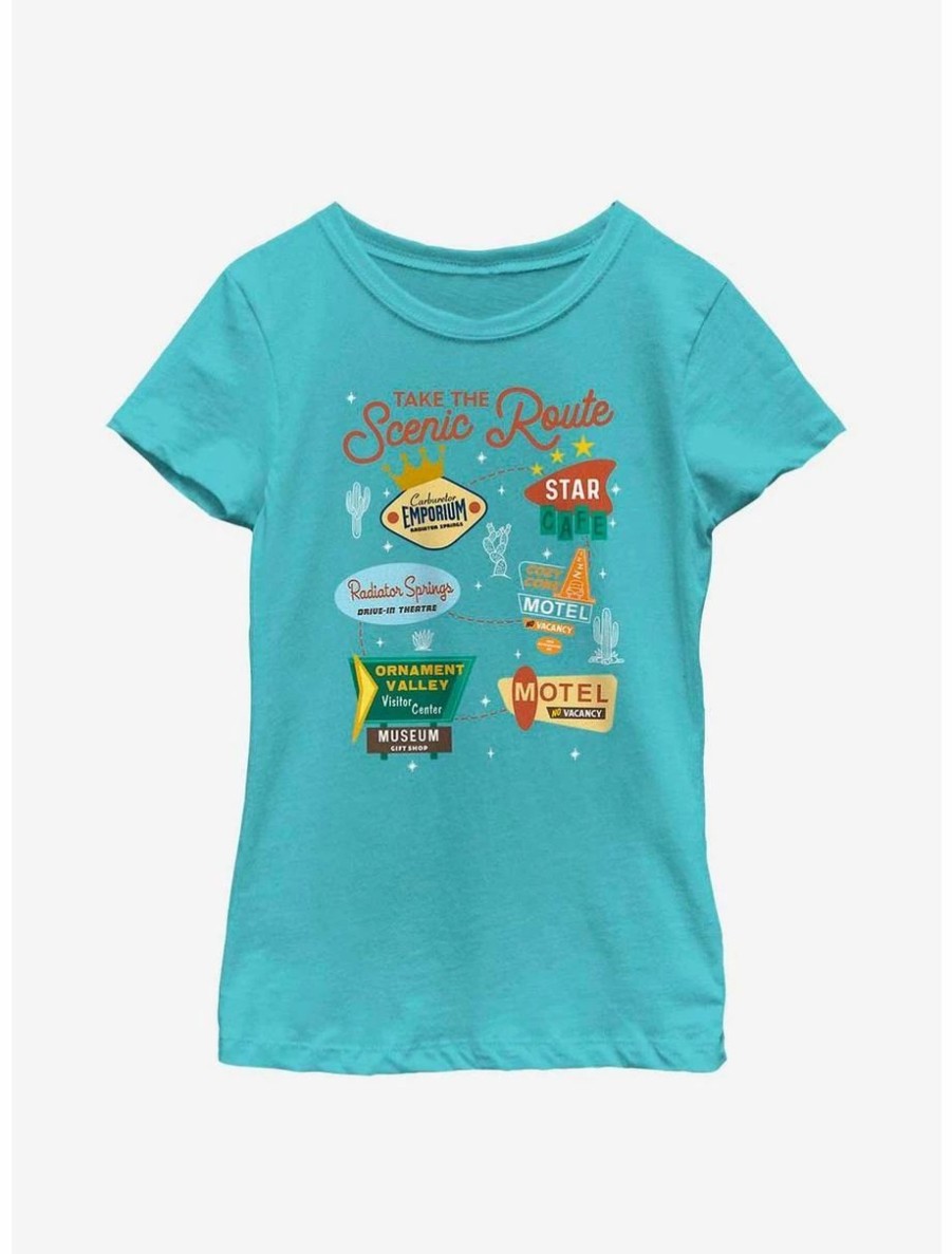 Youth | * Boxlunch Disney Pixar Cars Take The Scenic Route Youth Girls T-Shirt