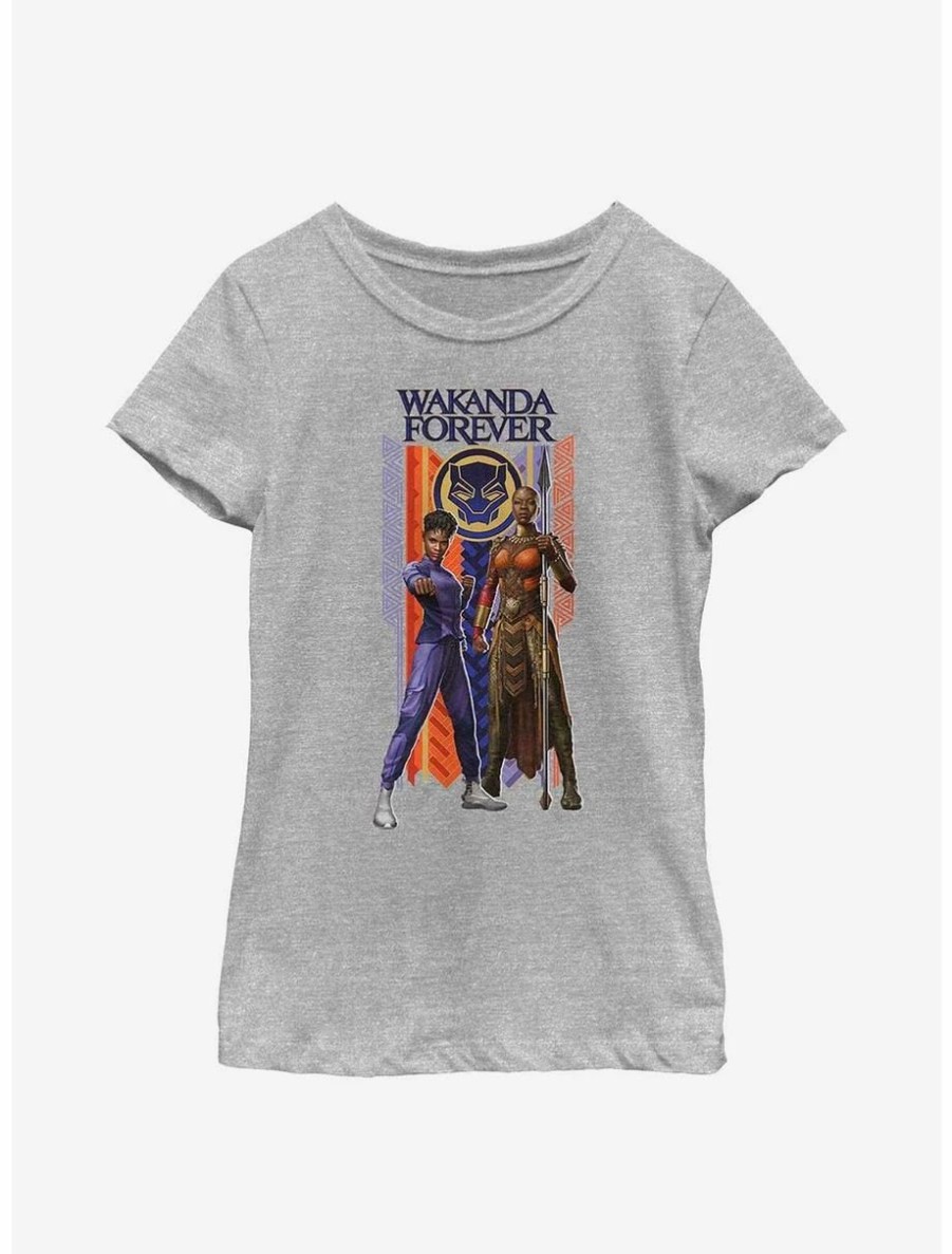 Youth | * Boxlunch Marvel Black Panther: Wakanda Forever Shuri Okoye Banner Youth Girls T-Shirt