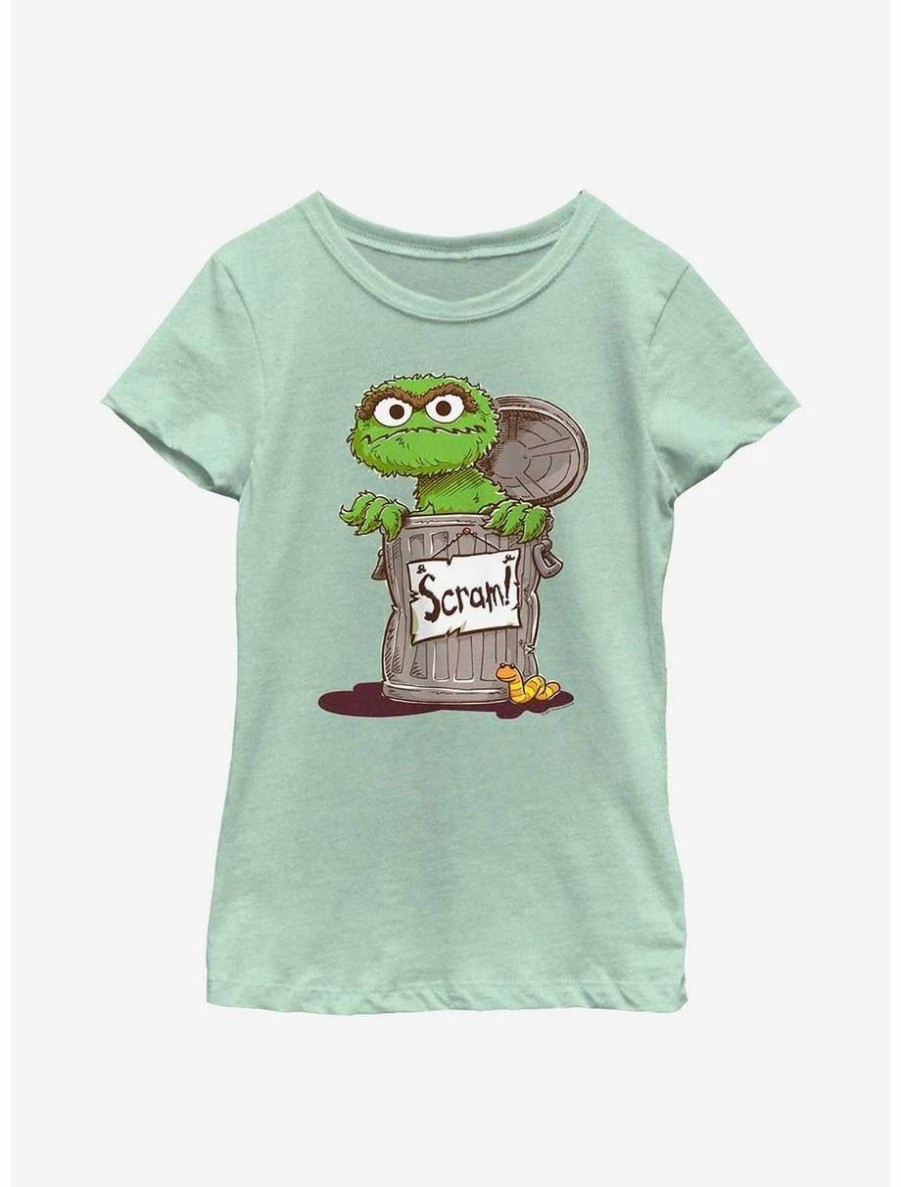 Youth | * Boxlunch Sesame Street Oscar Scram Sign Youth Girls T-Shirt