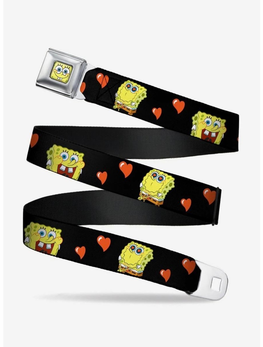 Accessories | * Boxlunch Spongebob Squarepants Love Eyes Hearts Youth Seatbelt Belt