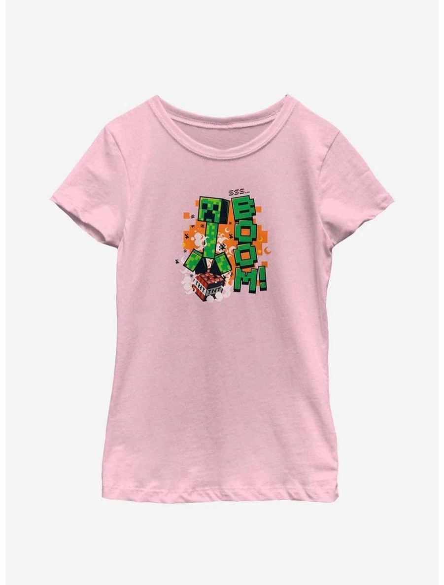 Youth | * Boxlunch Minecraft Creeper Sss Boom Youth Girls T-Shirt