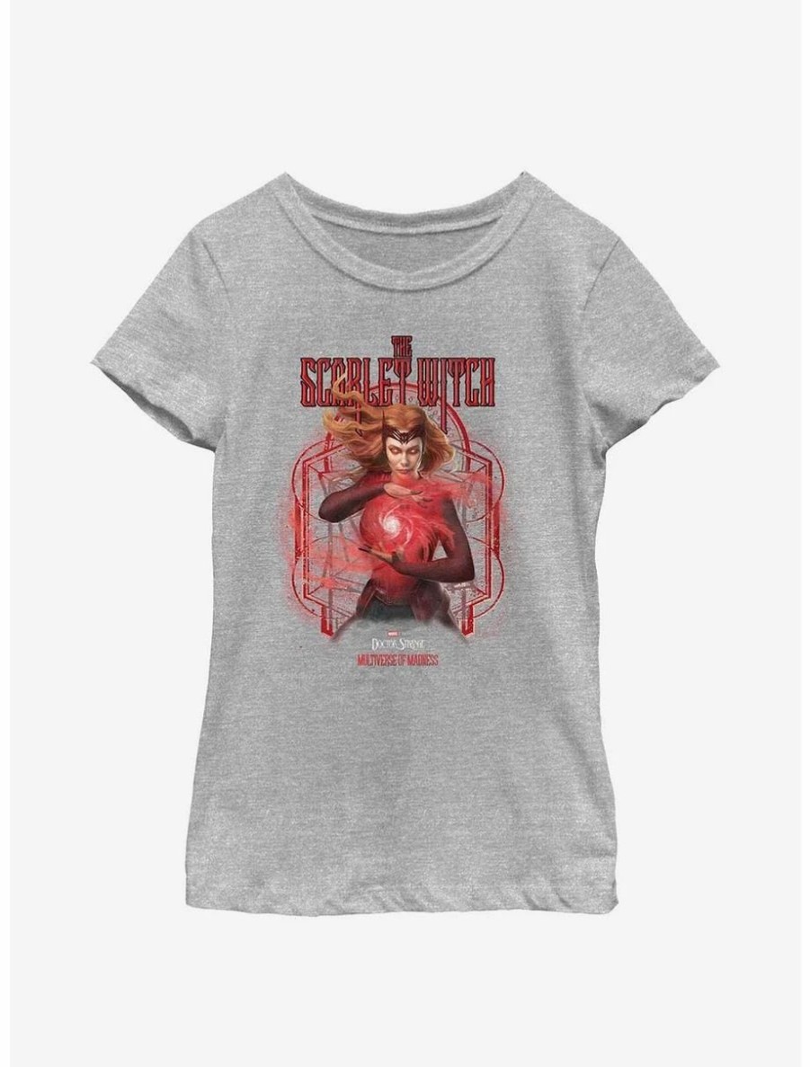 Youth | * Boxlunch Marvel Doctor Strange In The Multiverse Of Madness Darkhold The Scarlet Witch Youth Girls T-Shirt