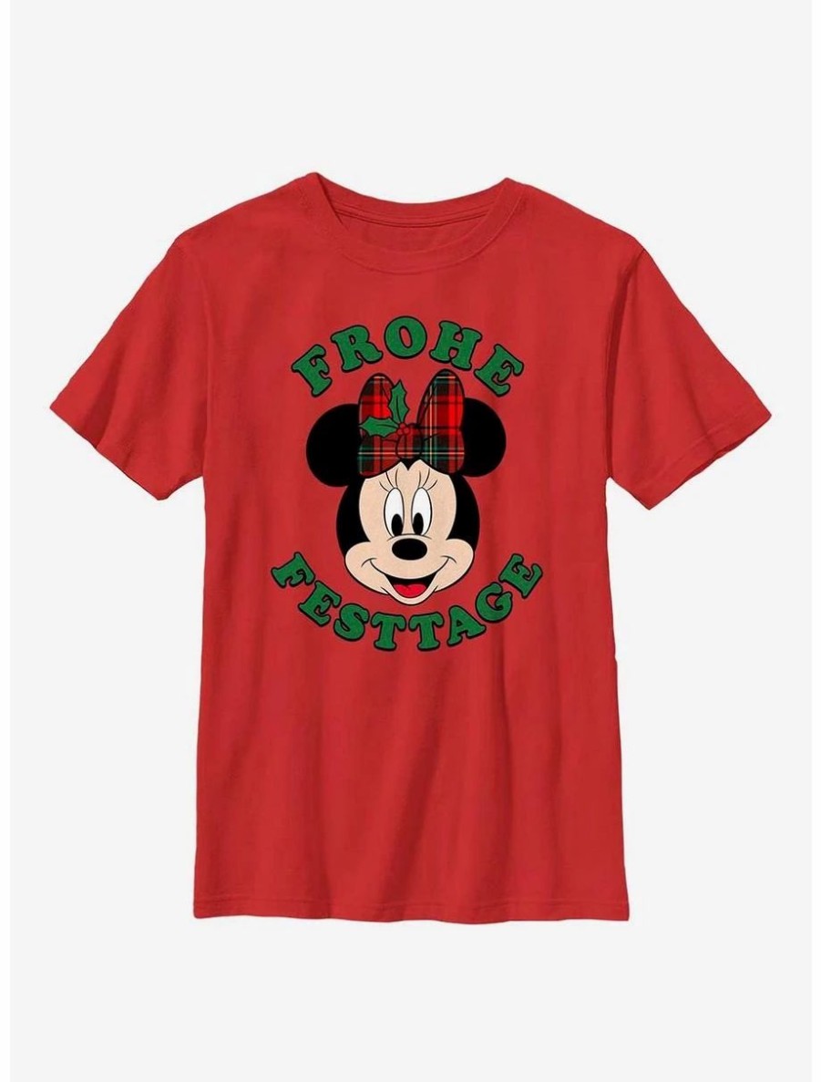 Youth | * Boxlunch Disney Minnie Mouse Frohe Festtage Happy Holidays In German Youth T-Shirt