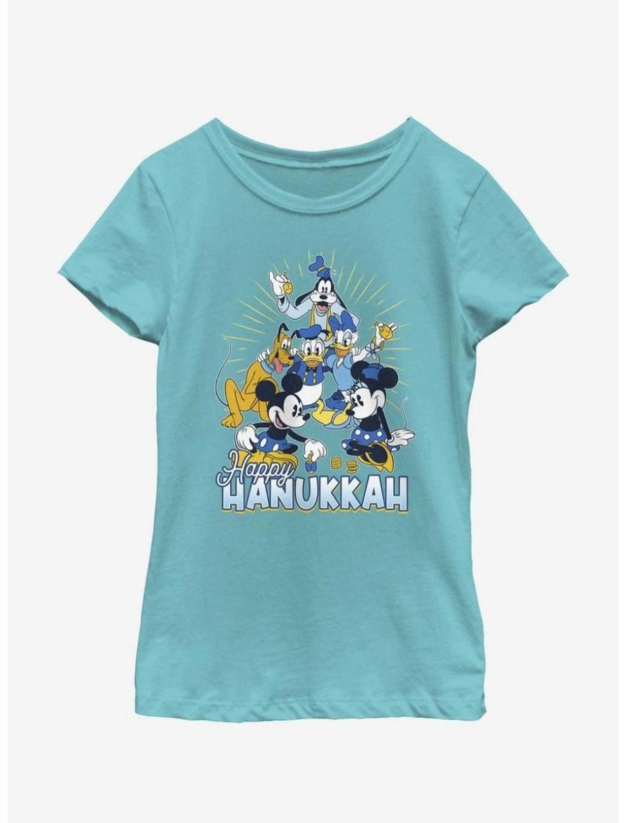 Youth | * Boxlunch Disney Mickey Mouse Happy Hanukkah Friends Youth Girls T-Shirt