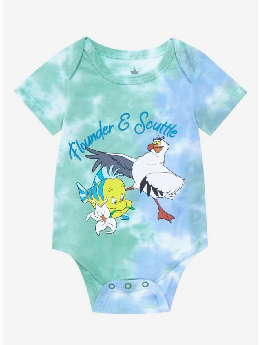 Infant | * Disney The Little Mermaid Flounder & Scuttle Tie-Dye Infant One-Piece Boxlunch Exclusive