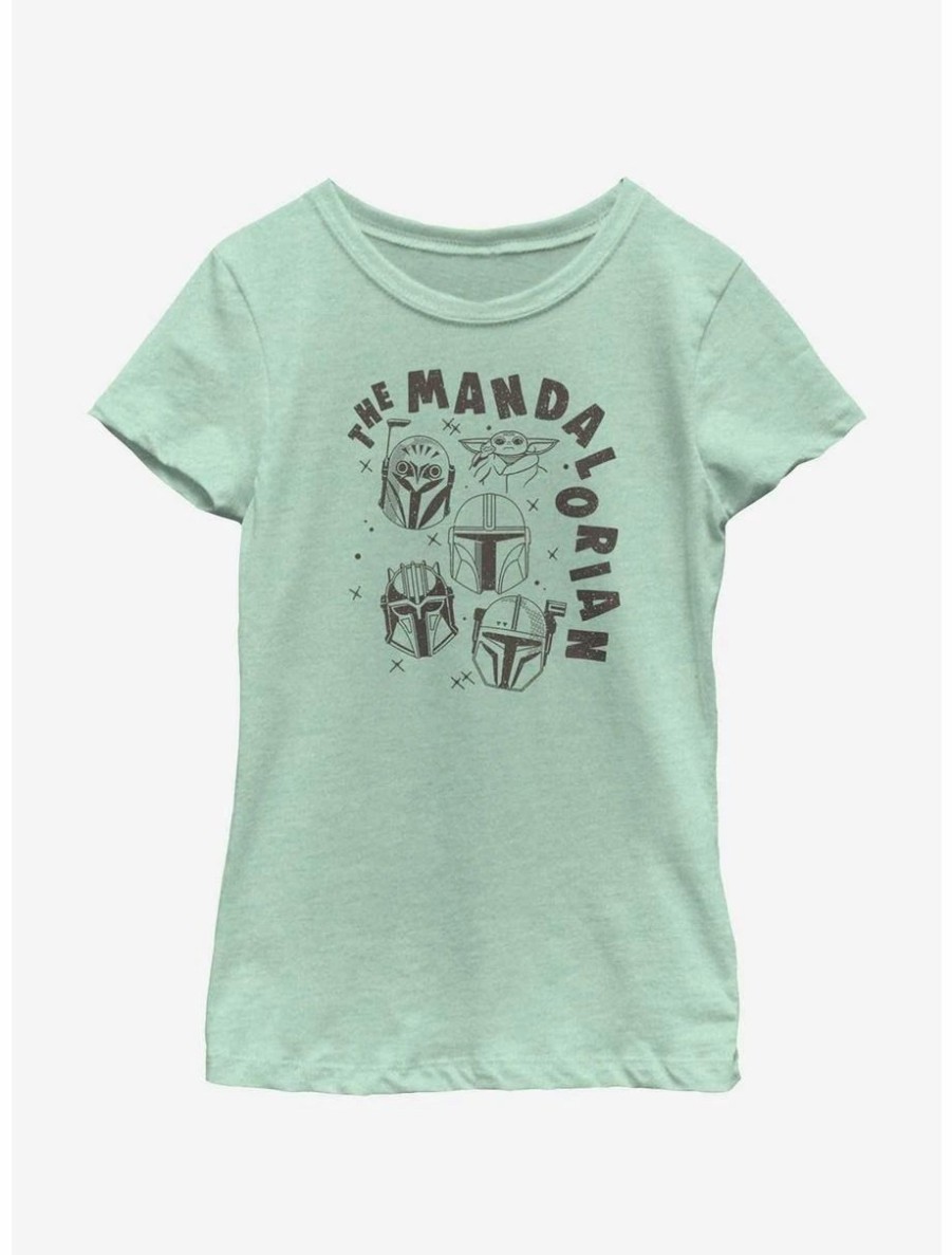 Youth | * Boxlunch Star Wars The Mandalorian Floating Helmets Youth Girls T-Shirt