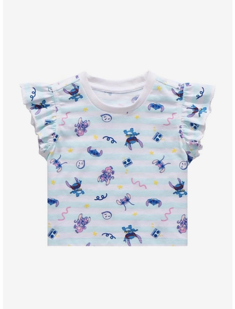 Toddler | * Disney Lilo & Stitch: The Series Stitch & Angel Allover Print Toddler Ruffle T-Shirt Boxlunch Exclusive