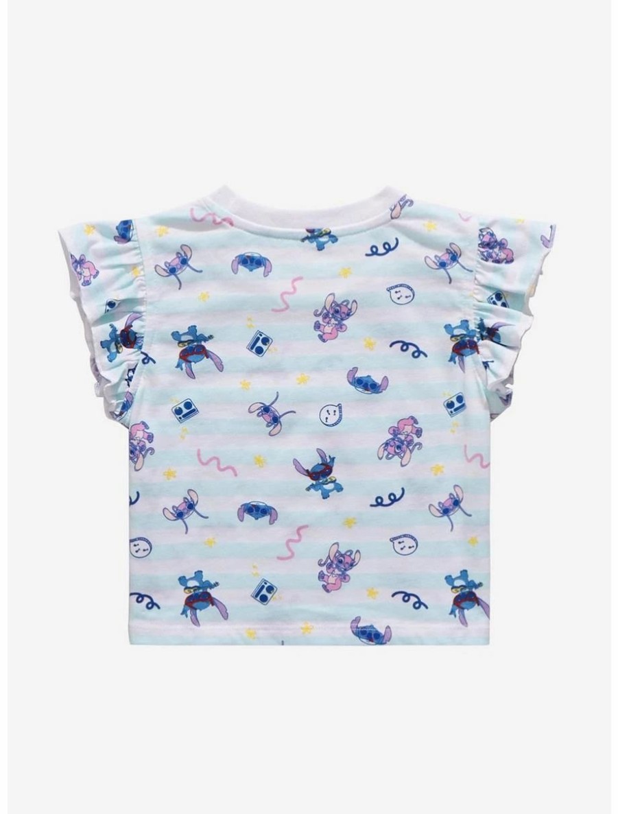 Toddler | * Disney Lilo & Stitch: The Series Stitch & Angel Allover Print Toddler Ruffle T-Shirt Boxlunch Exclusive