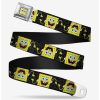 Accessories | * Boxlunch Spongebob Squarepants Pose Flip Camo Grey And Blackyouth Seatbelt Belt